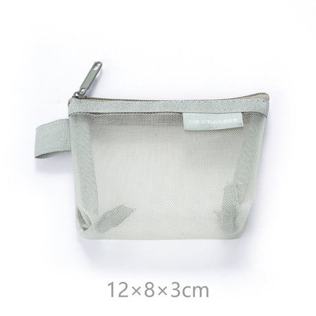 Simple three-dimensional triangle mesh coin key earphone storage bag transparent storage bag - V.I.P Digital Presence
