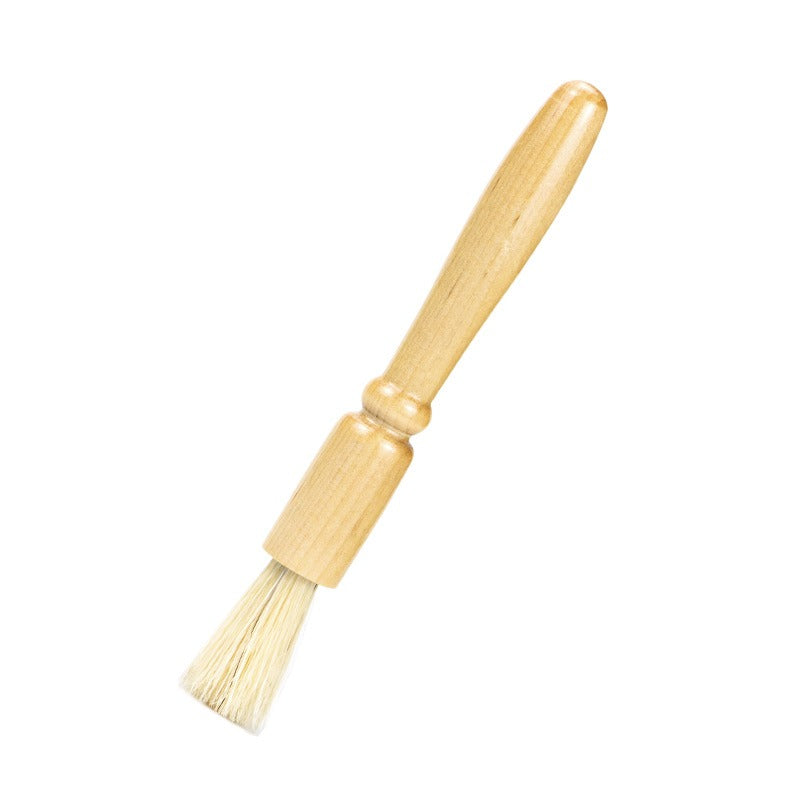 Coffee powder cleaning brush pig hair solid wood residue round head brush coffee machine bean grinder cleaning brush - V.I.P Digital Presence
