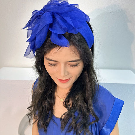 Fashion fabric oversized colorful flower fashion headband - V.I.P Digital Presence