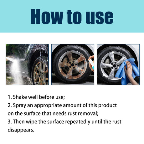 Iron Powder Remover, Strong Cleaning Reconditioning Rust Remover Spray For Car Metal Parts - V.I.P Digital Presence