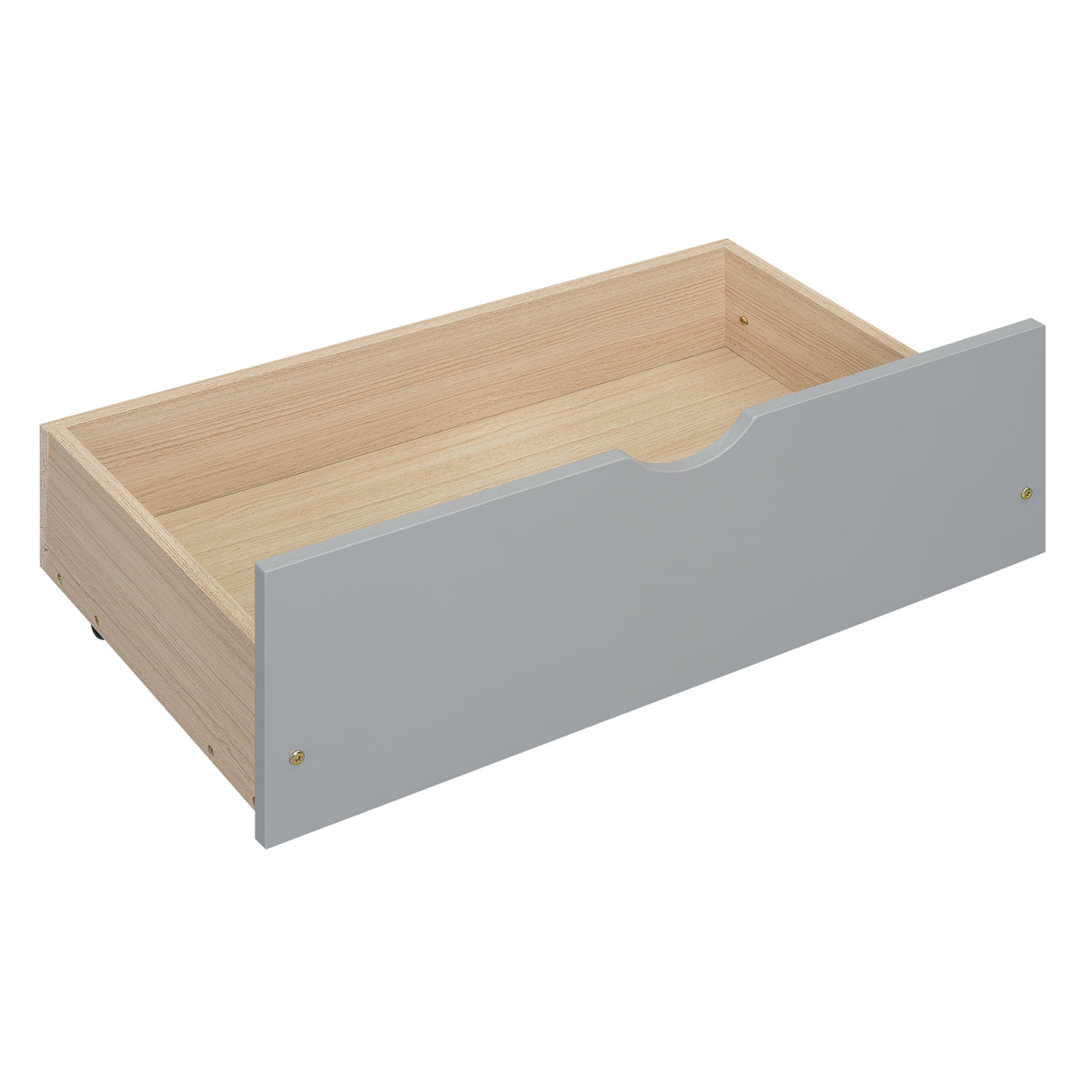 Queen Size Platform Bed with Storage Headboard and 2 Drawers, Gray - V.I.P Digital Presence