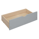 Queen Size Platform Bed with Storage Headboard and 2 Drawers, Gray - V.I.P Digital Presence