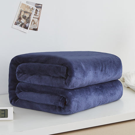 Thick blanket, solid color blanket, single-layer nap, coral fleece blanket, winter flannel blanket - V.I.P Digital Presence