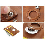 AirTag multi-card slot Apple tracker anti-lost protective cover card bag anti-theft brush Crazy Horse PU leather RFID bag - V.I.P Digital Presence