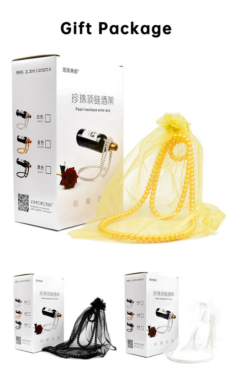 Pearl Necklace Stainless Steel Wine Rack Wine Pedestal Clamp Holder Suspension Champagne Whisky Small Ornaments - V.I.P Digital Presence