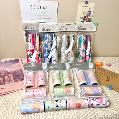 Cartoon pattern lint remover lint roller dust removal paper tearable clothing lint remover - V.I.P Digital Presence