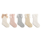 Children's Socks Combed Cotton Girl Baby Bow Princess Socks Hollow Mesh Dance Socks - V.I.P Digital Presence