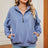 Autumn and winter new solid color zipper long sleeved loose pullover sweatshirt jacket for women - V.I.P Digital Presence