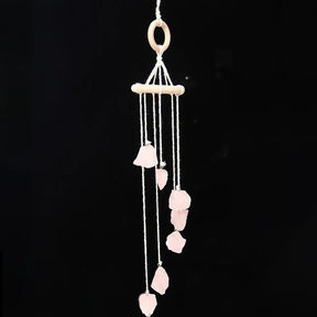 Natural crystal raw stone wind chime paper box set handmade DIY weaving home decoration car interior pendant - V.I.P Digital Presence