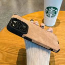 Funda de teléfono de cuero suave mate de lujo para iPhone 15, 14 Plus, 13, 12, 11 Pro Max, 7, 8Plus SE, protección de lente, cubierta de silicona a prueba de golpes 