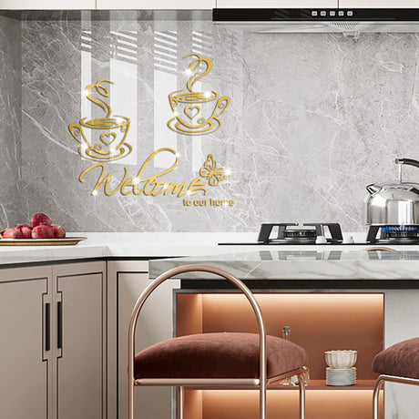 JM3537Mirror wall stickers acrylic decoration self-adhesive living room bedroom restaurant - V.I.P Digital Presence