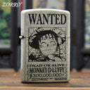 ZORRO Zoro Ancient Silver Pirate King Luffy Kerosene Lighter - V.I.P Digital Presence