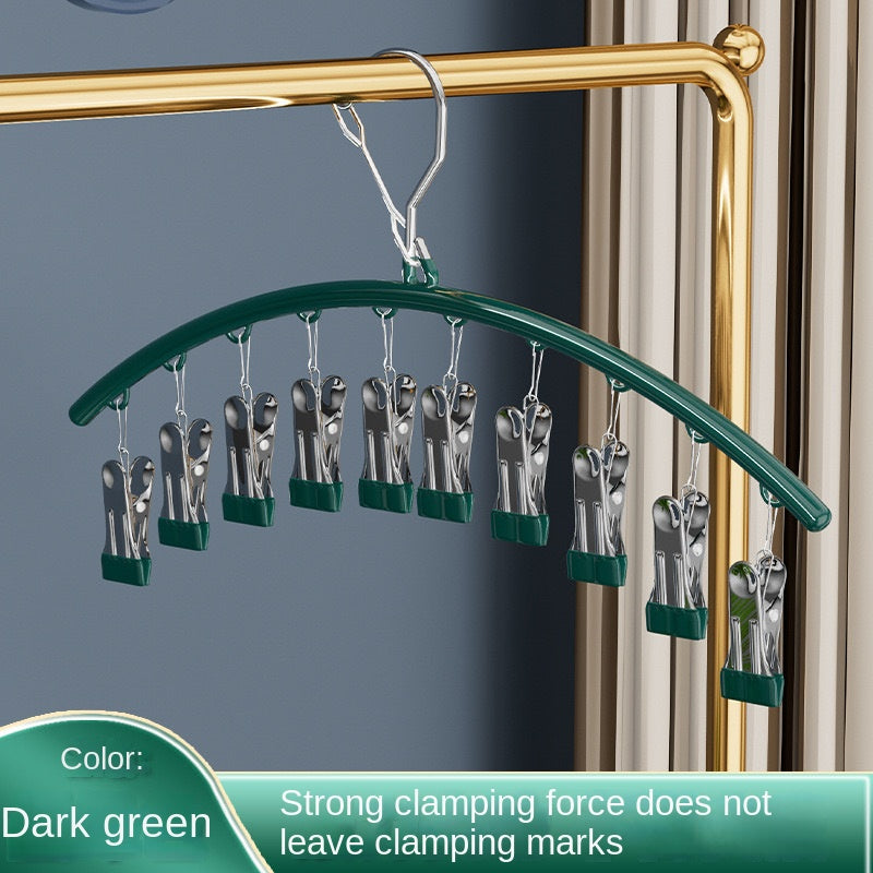 Clothes Hanger with Multiple Clips for Home Use Retractable Travel Space-Saving Indoor Bra and Panty Drying Rack Circular Design for Balcony - V.I.P Digital Presence