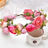 Bohemian floral hairband bride photo shoot bride hair accessories - V.I.P Digital Presence