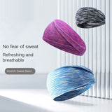 Widening exercise headband for sweat absorption, running, men's and women's fitness yoga, colorful, breathable, elastic, anti sweat headband - V.I.P Digital Presence