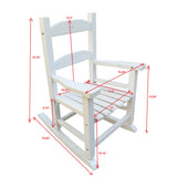 Children's rocking white chair- Indoor or Outdoor -Suitable for kids-Durable-populus wood