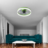 Ceiling Fans with Lights Dimmable LED Embedded installation of thin modern ceiling fans(Green) - V.I.P Digital Presence