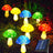 Solar mushroom light lawn LED ground plug light string outdoor waterproof one to eight plant decorative light - V.I.P Digital Presence