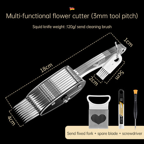 Squid Flower Cutting Knife Scallion Silk Cutting Knife Scalable Carving Tool Chicken Gizzard Waist Flower Knife - V.I.P Digital Presence