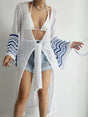 Solid color sexy knitted beach bikini swimsuit cover up sun protection suit - V.I.P Digital Presence