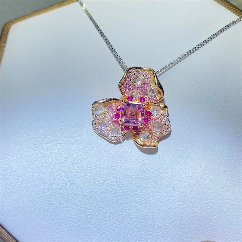 2 Carat Moissanite 925 Sterling Silver Pendant Necklace - V.I.P Digital Presence