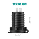 Car Cigarette Lighter Socket 12V-24V Waterproof Plug Power Outlet Adapter for Marine Boat Motorcycle Truck RV ATV with Wire D5 - V.I.P Digital Presence