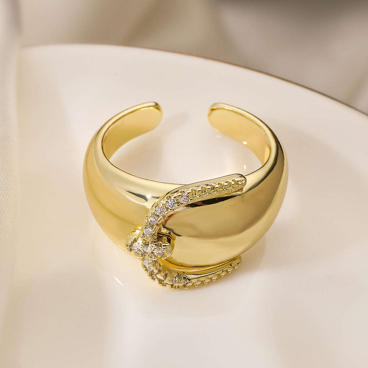 European and American Geometric Open Ring Women's Simple, Light Luxury Personalized Ring New - V.I.P Digital Presence