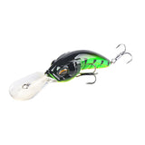 Cebo falso de lengua ancha, ABS Rock Mino, para buceo profundo, 10,4 cm, 14,5 g, con cuentas y tres anzuelos mejorados, con forma de gusano simulado.