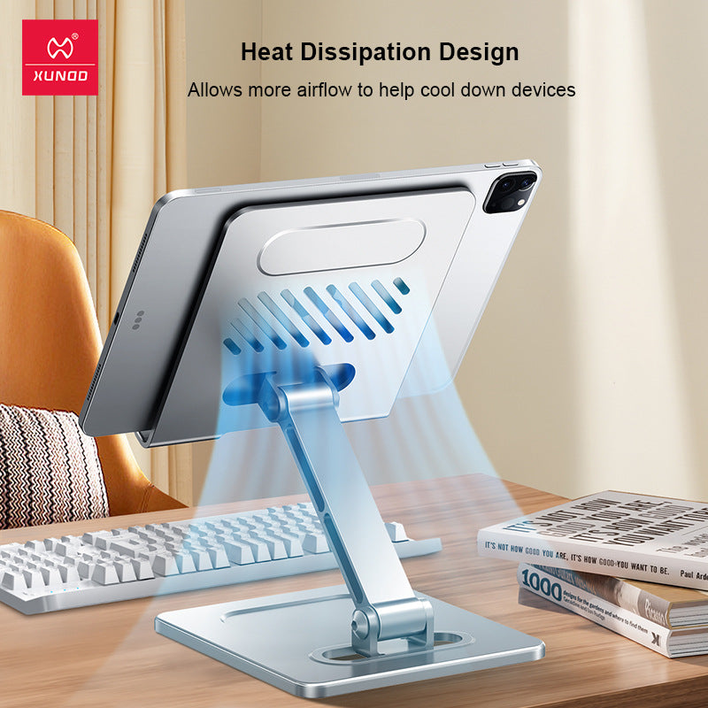 Suitable for tablet stand, iPad desktop stand, mobile phone universal metal heat dissipation, foldable lazy person stand - V.I.P Digital Presence