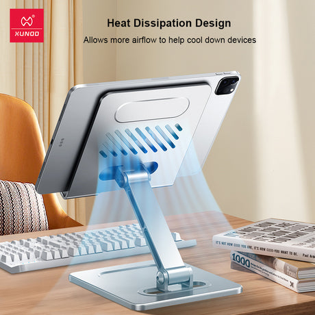 Suitable for tablet stand, iPad desktop stand, mobile phone universal metal heat dissipation, foldable lazy person stand - V.I.P Digital Presence