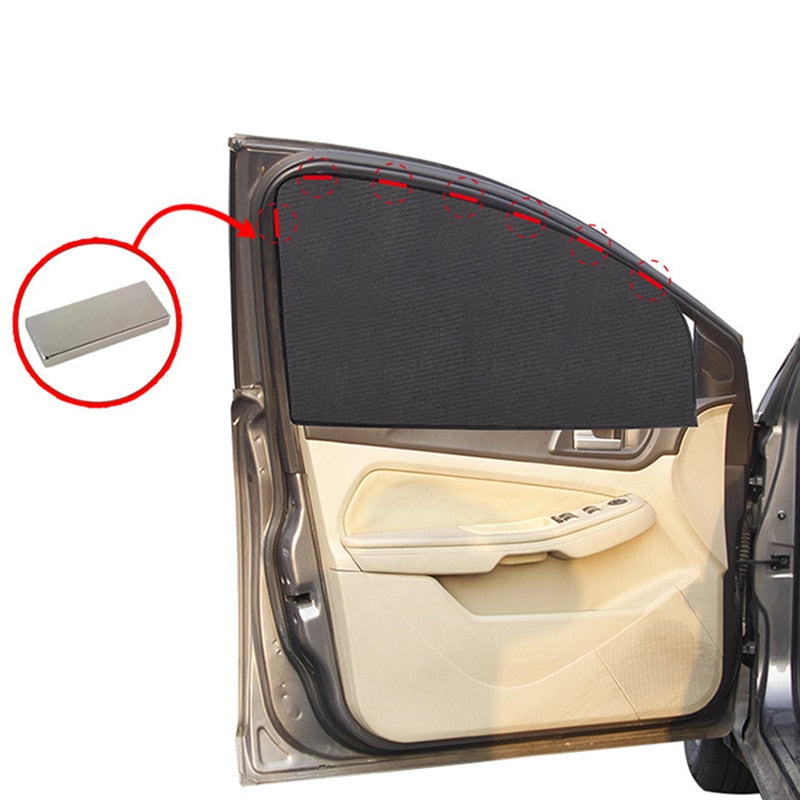 Magnetic Car Sun Shade UV Protection Car Curtain Car Window Sunshade Side Window Mesh Sun Visor Summer Protection Window Film - V.I.P Digital Presence