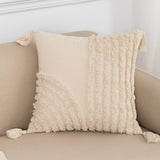 Tassels Cushion Cover 45x45cm Beige White Pillow Covers Decorative Pillow Case Square Home Boho Decor Macrame Pillowcase - V.I.P Digital Presence