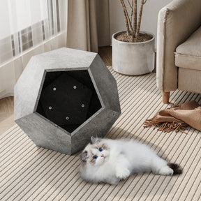 25.98"Modern Pet Furniture Cat Litter Side Table, Sofa Side Table, Planter MDF Multifunctional Furniture, Cement Gray - V.I.P Digital Presence