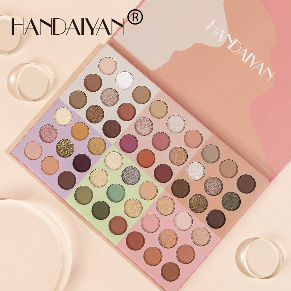 HANDAIYAN Popular 54 Color Eyeshadow Palette Earth Color Pearlescent Matte Glitter Powder Eye Shadow - V.I.P Digital Presence