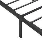 Industrial extra large bed frame with LED lights and 2 USB ports, extra large bed frame with storage space, rural brown color - V.I.P Digital Presence
