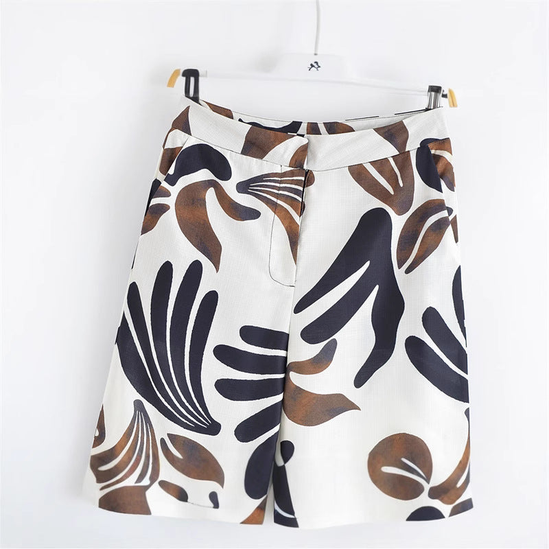 Spring and Summer NewStyle Design Sense Unique All-Match Casual Loose Retro Commuting Printed Wide-Leg Pants - V.I.P Digital Presence