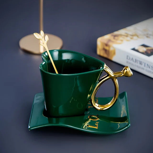 Nordic Coffee Mug Home Light Luxury Hanging Ears Love Ceramic Original Breakfast Cup Set High-value Tumbler Tea Cups Tableware - V.I.P Digital Presence