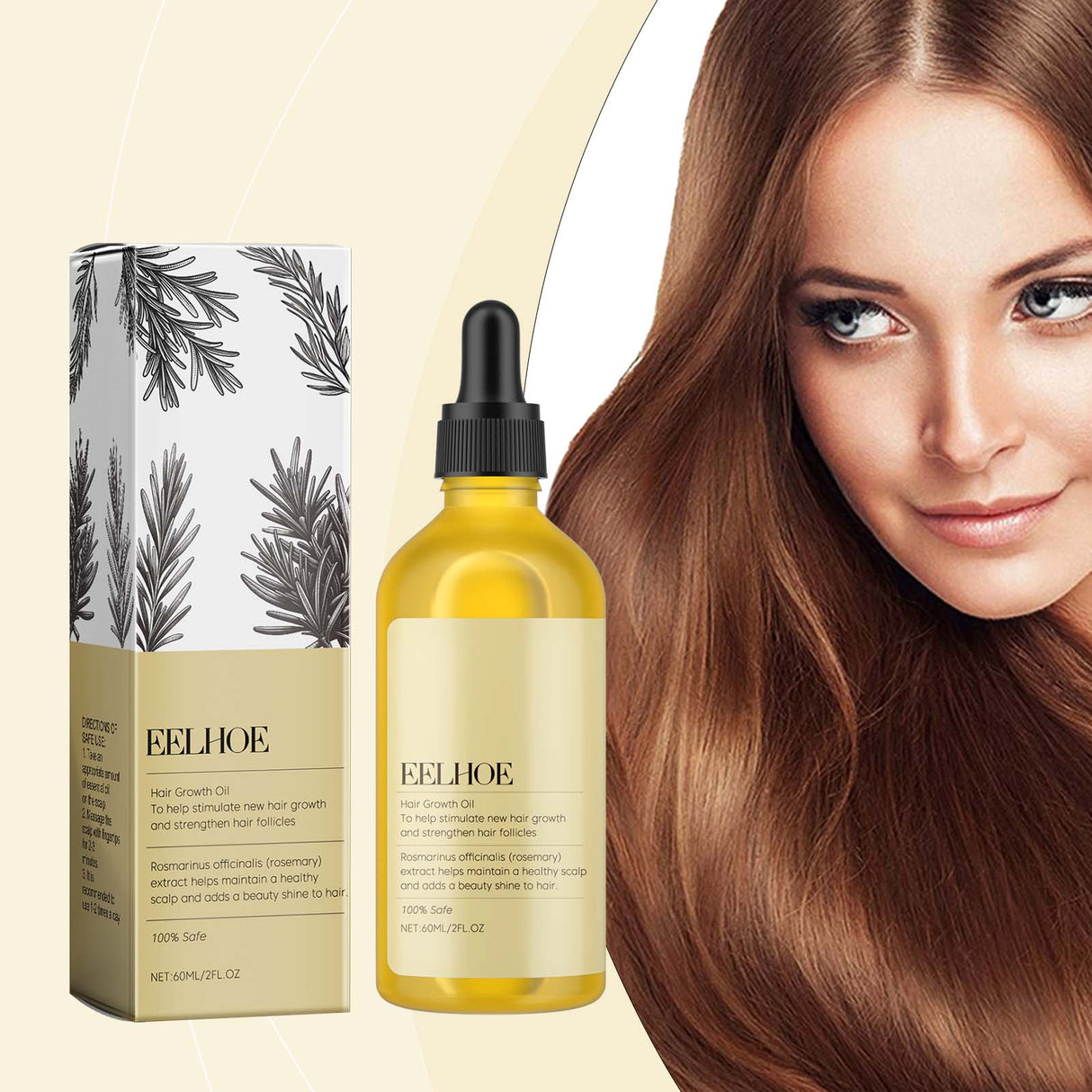 Rosemary Hair Care Essential Oil Soft Luster Hair Solid Dry Hair Fluffy Hair Care Scalp Essential Oil - V.I.P Digital Presence