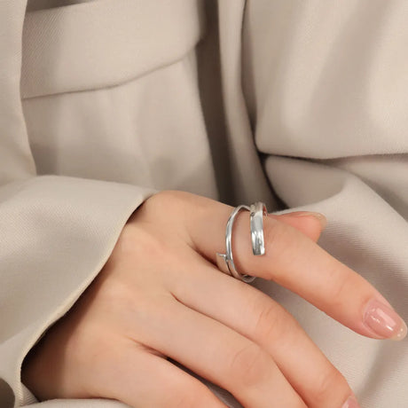 Titanium Steel Layered Wrap Ring - V.I.P Digital Presence