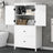 Bathroom Storage Cabinet, Cabinet with Two Doors and Drawers, Adjustable Shelf, MDF Board, White - V.I.P Digital Presence