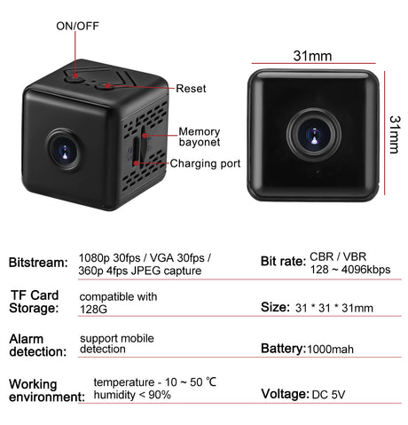 X6 HD Camera Home Security Monitoring Wireless IP Camera HD Night Vision Remote WiFi Camera - V.I.P Digital Presence