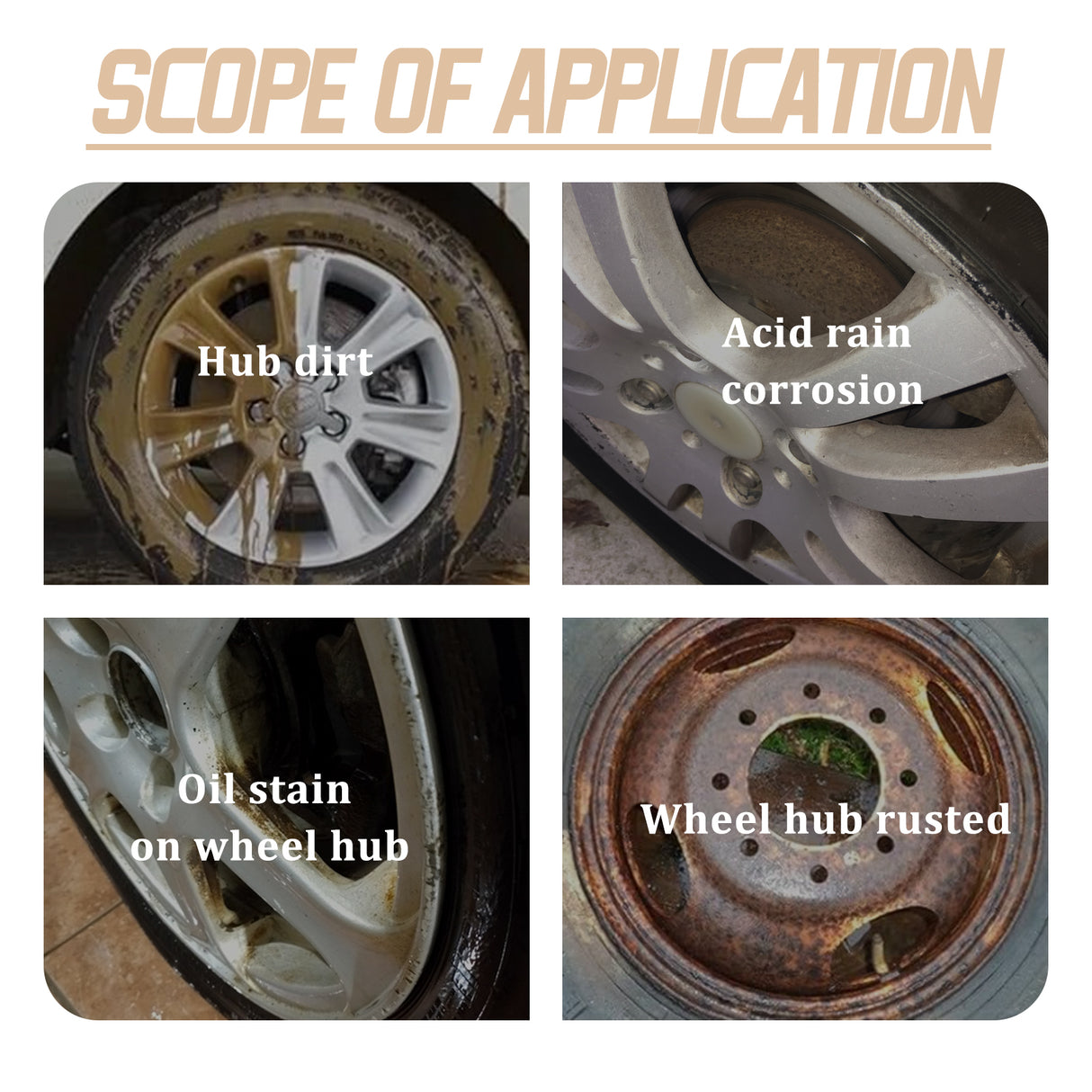 Car Brake Cleaner, Wheel Hub Rim Yellowing Eliminate Abnormal Wheel Noise Cleaning Stains Rust Remover - V.I.P Digital Presence