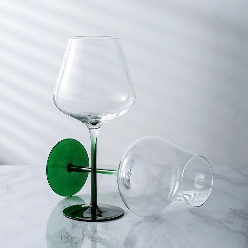 Black and Red Bow Tie Burgundy Wine Glass Pot Belly Home Kitchen Light Luxury Lead-free Crystal Color Glass Wine Original Goblet - V.I.P Digital Presence