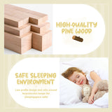 Twin Size Bed Floor Bed with Safety Guardrails and Door for Kids, White - V.I.P Digital Presence