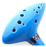 1 ocarina de cerámica esmaltada de 12 agujeros con llave C (1 unidad)