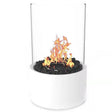 Desktop alcohol fireplace light indoor stainless steel small portable heating stove circular glass bar atmosphere light - V.I.P Digital Presence