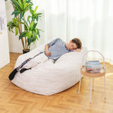 Faux Fur Classic Bean Bag  white - V.I.P Digital Presence