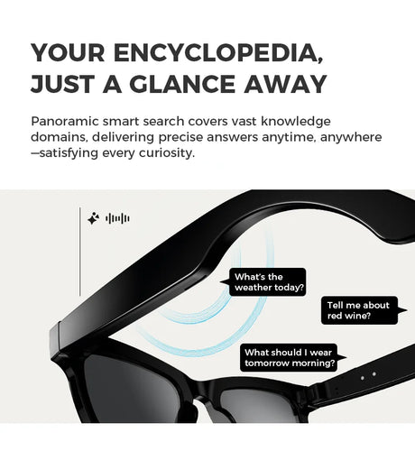 Bluetooth AI shooting glasses Bluetooth call voice assistant real-time translation 5-megapixel shooting stabilization - V.I.P Digital Presence