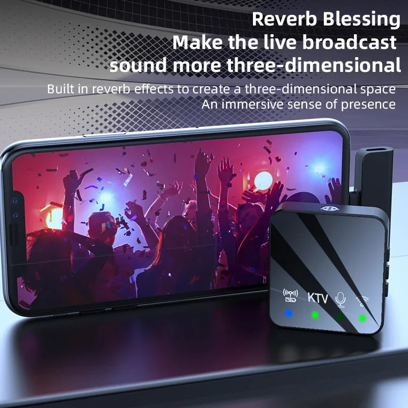 Wireless lavalier microphone, microphone clip, internet celebrity live streaming equipment, short video noise reduction recording, Bluetooth microphone - V.I.P Digital Presence