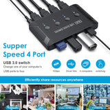 USB 3.0 multi interface four in four out hub printer sharer multi computer shared switch - V.I.P Digital Presence